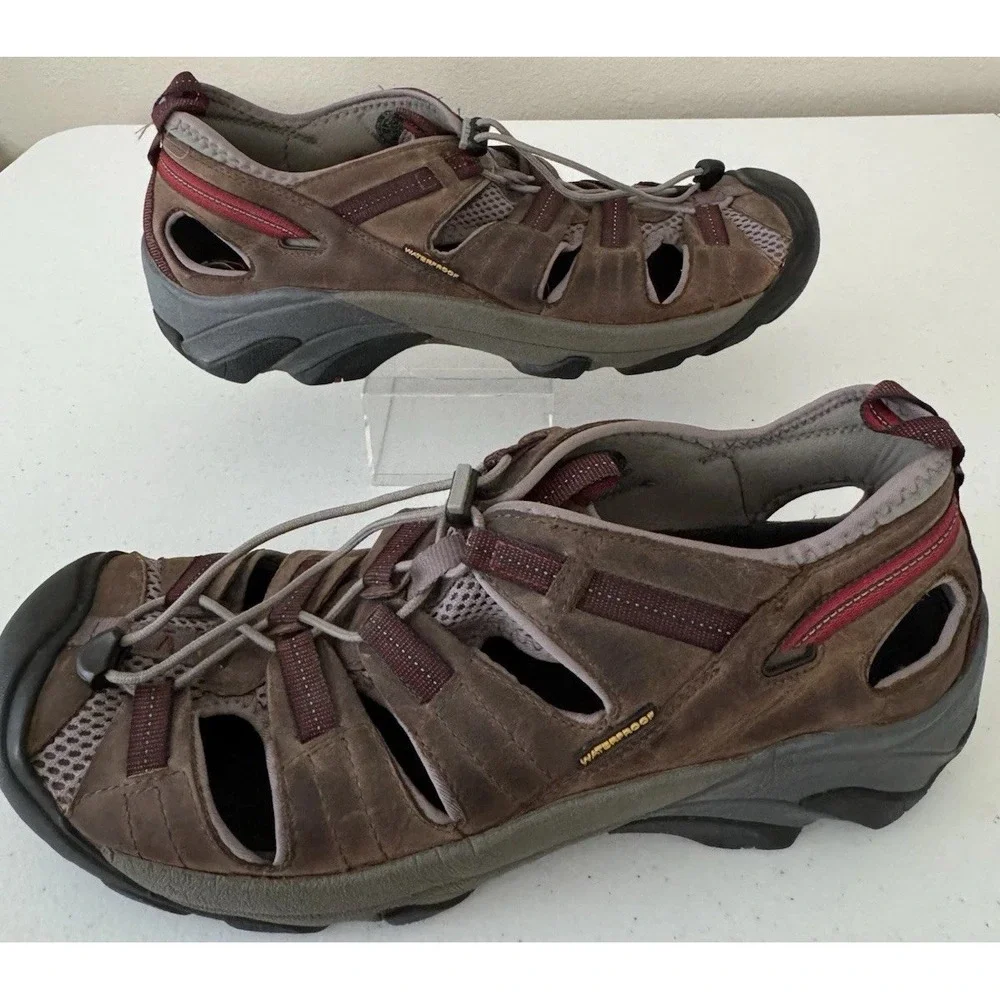 KEEN ARROYO II Men's 14 M Waterproof Brown Leather Water Shoes Sandals
